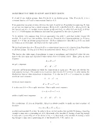 THAN YOU NEED to KNOW ABOUT EXT GROUPS If a and G Are