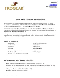 Trogear Bowsprit Through Hull Installation Manual
