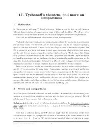 17. Tychonoff's Theorem, and More on Compactness