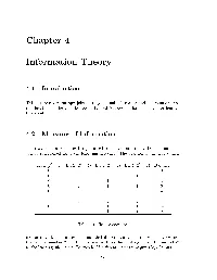 Chapter 4 Information Theory