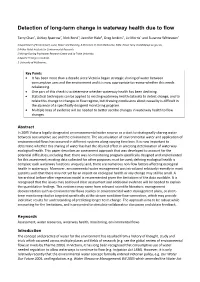 Detection of Long-Term Change in Waterway Health Due to Flow