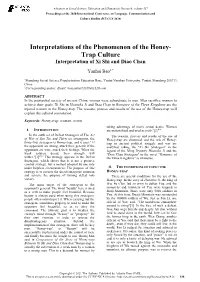 Interpretations of the Phenomenon of the Honey- Trap Culture Interpretation of Xi Shi and Diao Chan Yanhai Bao1,*