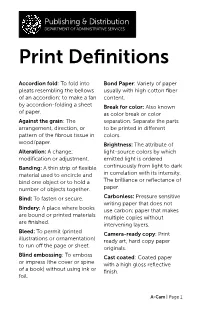 Print Definitions