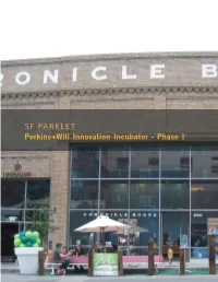 SF Parklet: Modular Kit of Parts Phase I