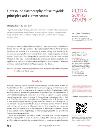 Ultrasound Elastography of the Thyroid: Principles and Current Status