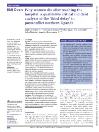 A Qualitative Critical Incident Analysis of the 'Third Delay' in Postconflict