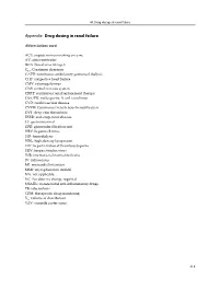Appendix: Drug Dosing in Renal Failure
