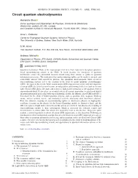 Circuit Quantum Electrodynamics