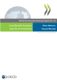COST-BENEFIT ANALYSIS and the ENVIRONMENT - ENVIRONMENT WORKING PAPER No