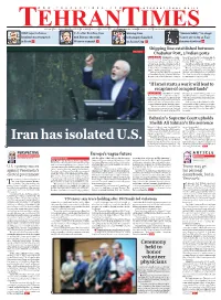 Iran Has Isolated U.S