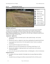 PC-28 INFILTRATION BASIN Definition and Purpose An