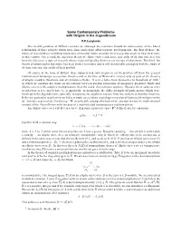 Some Contemporary Problems with Origins in the Jugendtraum R.P