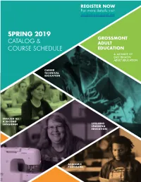 Spring 2019 Catalog & Course Schedule