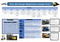 How Did George Stephenson Change Lives?