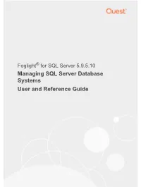 Managing SQL Server Database Systems User Guide