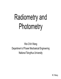 Radiometry and Photometry