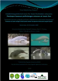 Workshop on Establishing Protected Areas for Freshwater Cetaceans