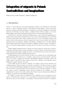 Integration of Migrants in Poland: Contradictions and Imaginations
