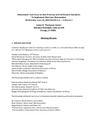 Notarization Task Force Meeting Minutes June 19, 2019