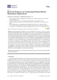 Research Progress on Conducting Polymer-Based Biomedical Applications