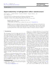 Superconductivity in Hydrogenated Carbon Nanostructures?
