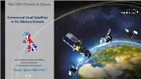 The UK's Future in Space