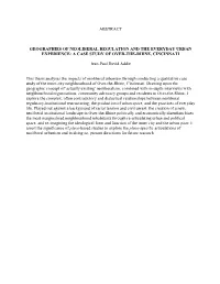 Abstract Geographies of Neoliberal Regulation And