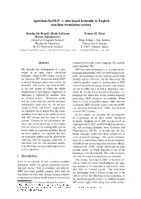 Apertium-Icenlp: a Rule-Based Icelandic to English Machine Translation System