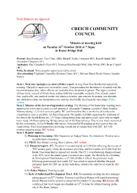 CCC Draft Minutes OCTOBER 2018