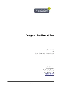 Nicelabel Designer Pro User Guide