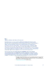Update on Reference Rate Reforms in the Euro Area