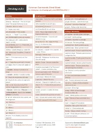Common Commands Cheat Sheet by Mmorykan Via Cheatography.Com/89673/Cs/20411