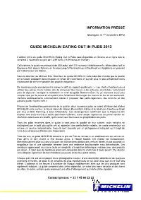 Guide Michelin Eating out in Pubs 2013