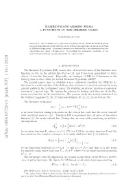Hamiltonians Arising from L-Functions in the Selberg Class
