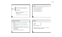 Operating Systems Introduction