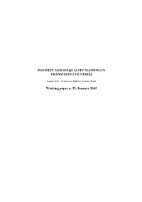 Poverty and Inequality Mapping in Transition Countries