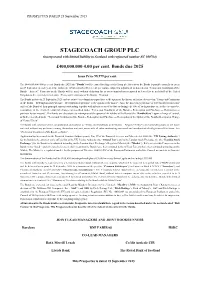 STAGECOACH GROUP PLC (Incorporated with Limited Liability in Scotland with Registered Number SC 100764)