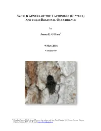 World Genera of the Tachinidae (Diptera) and Their Regional Occurrence
