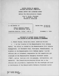Affidavit of R Boulay Re Voiding of Emergency Broadcast Sys Ltrs of Agreement.* Since WCGY Voided Ltr of Agreement W