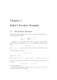 Chapter 1 Euler's Product Formula
