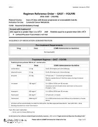 Regimen Reference Order – GAST – FOLFIRI