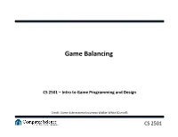 Game Balancing