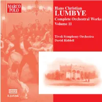 LUMBYE Complete Orchestral Works Volume 11