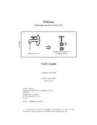 Pstricks: User's Guide