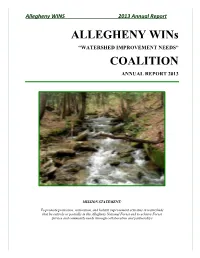Allegheny Wins Coalition 2013 Annual Report