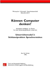 Können Computer Denken?