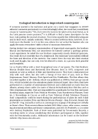 Music Is You Ecological Introduction to Improvised Counterpoint