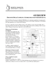 Overview of Erionite Sampling Guidelines