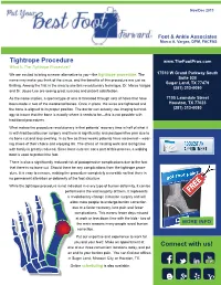 Tightrope Procedure What Is the Tightrope Procedure? We Are Excited to Bring a Newer Alternative to You—The Tightrope Procedure