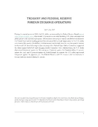 Treasury and Federal Reserve Foreign Exchange Operations